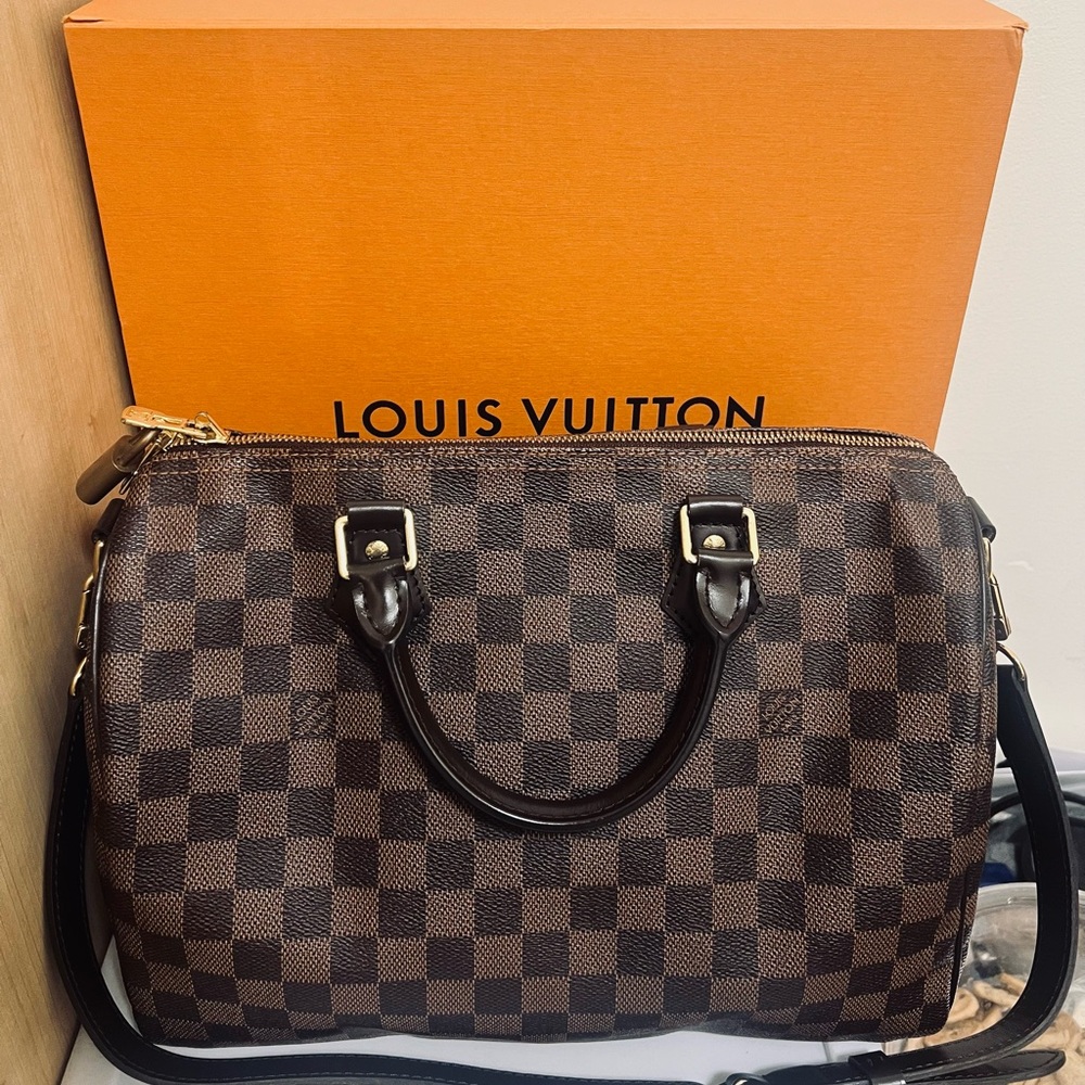 Louis Vuitton Dark Brown Checkered Shoulder Bag